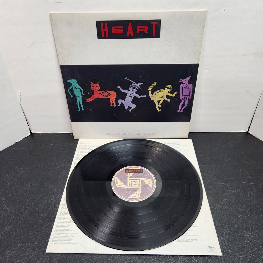 Heart Bad Animals Vinyl LP 1987 Capitol Records PJ-12546 Alone Rock 33 RPM 12"